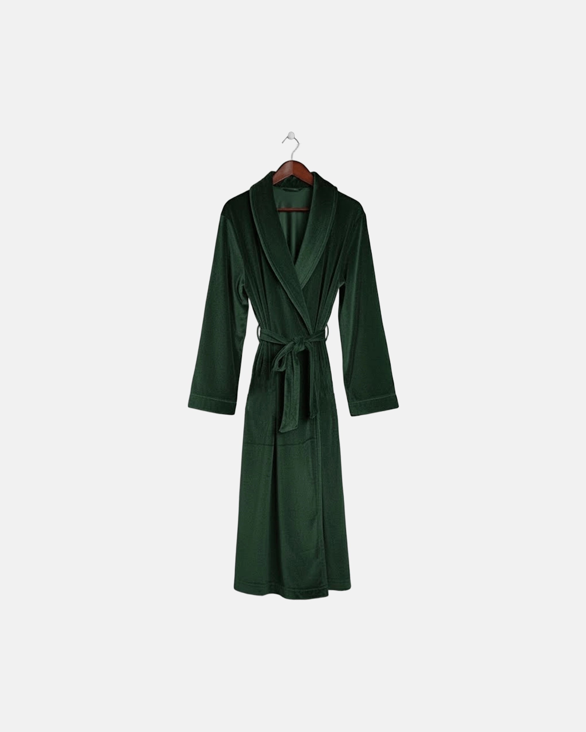 Dressing Gown Velvet Vert Tuileries