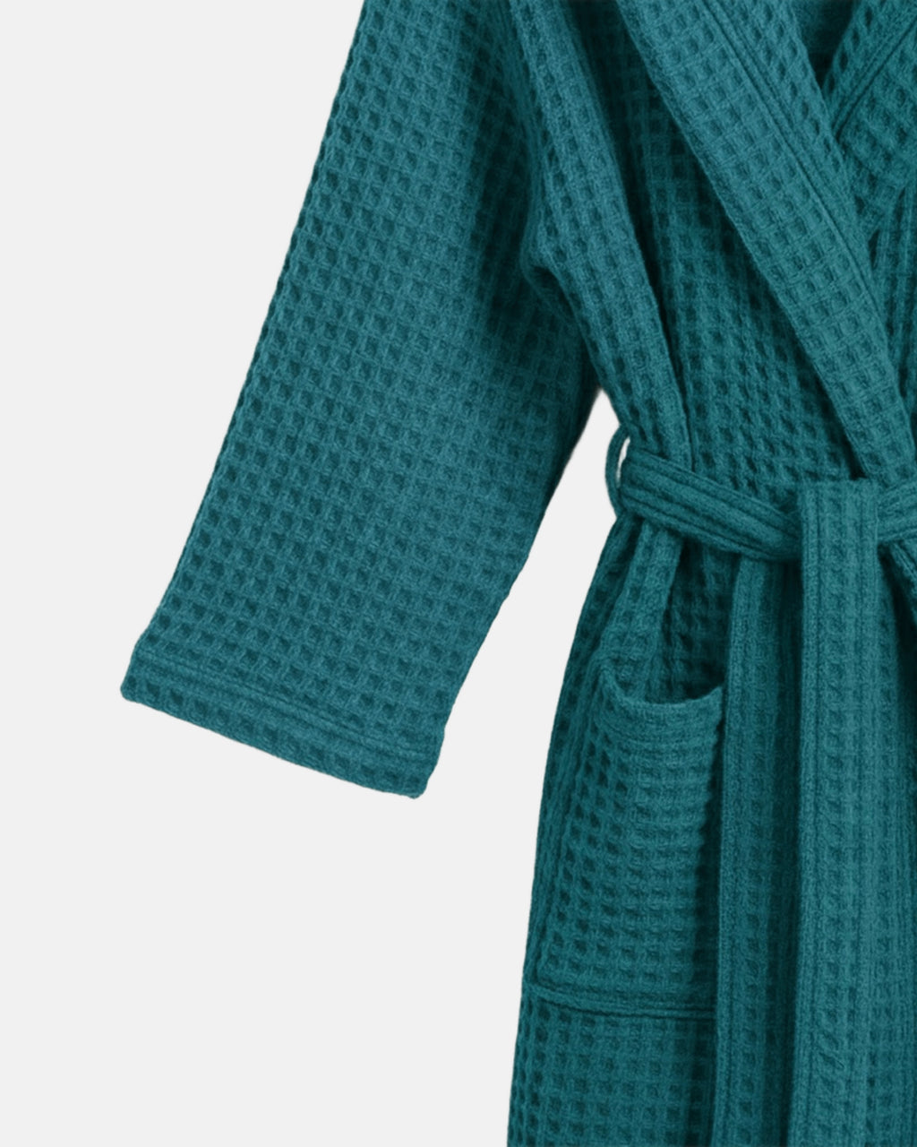 Dressing Gown Waffle Bleu Canal