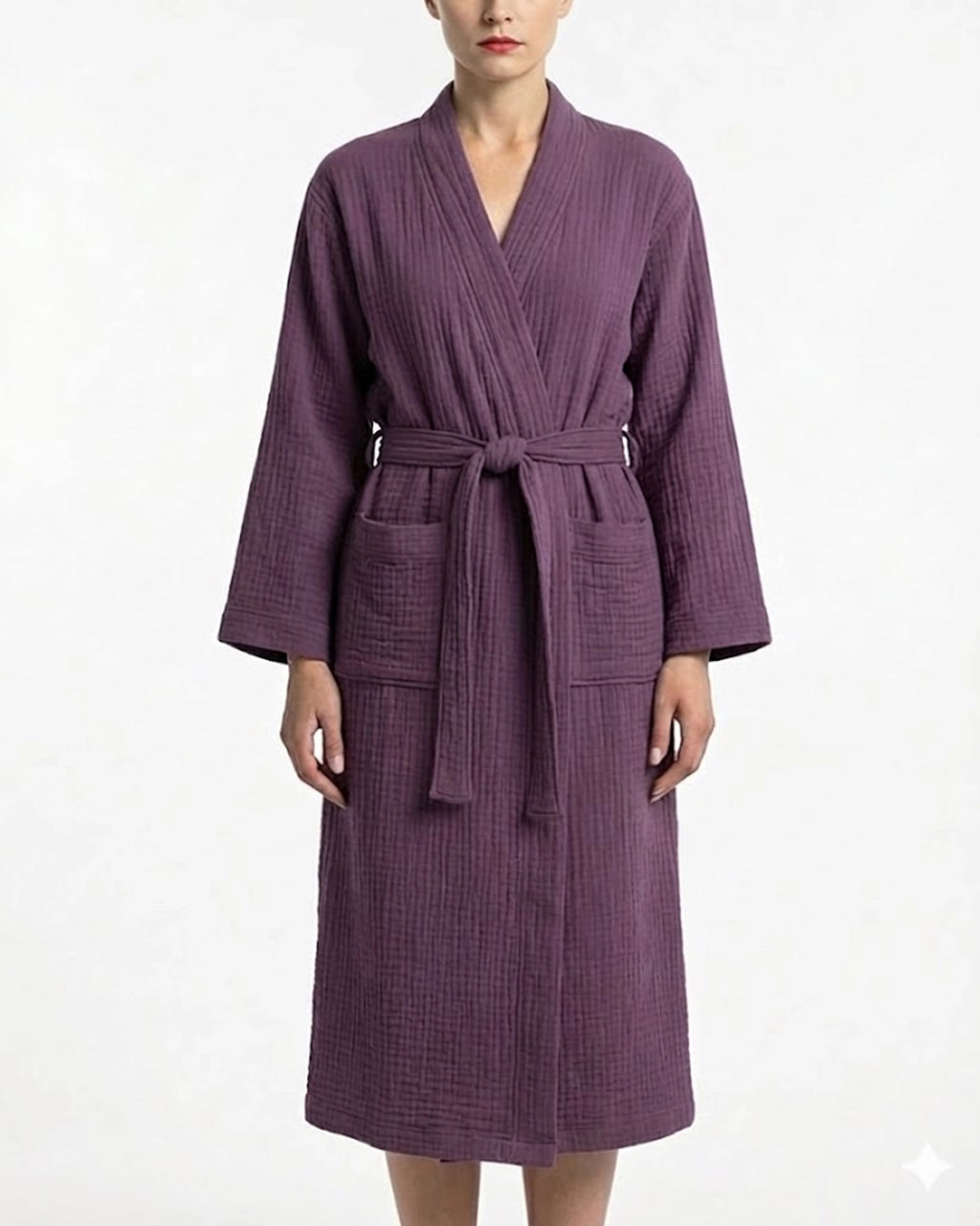 Dressing Gown Muslin Prune Tournelle