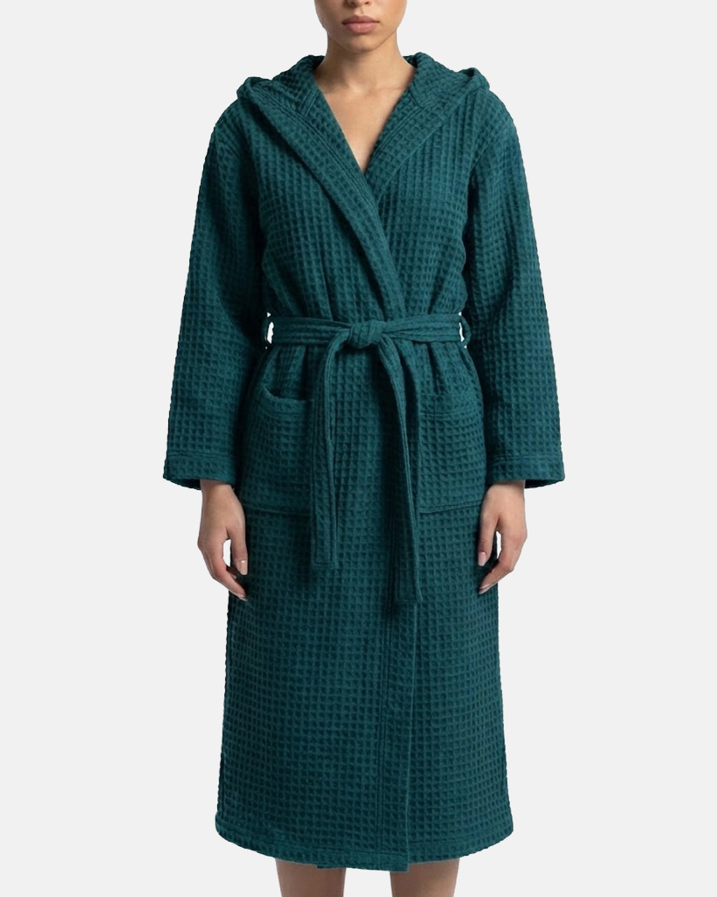 Dressing Gown Waffle Bleu Canal