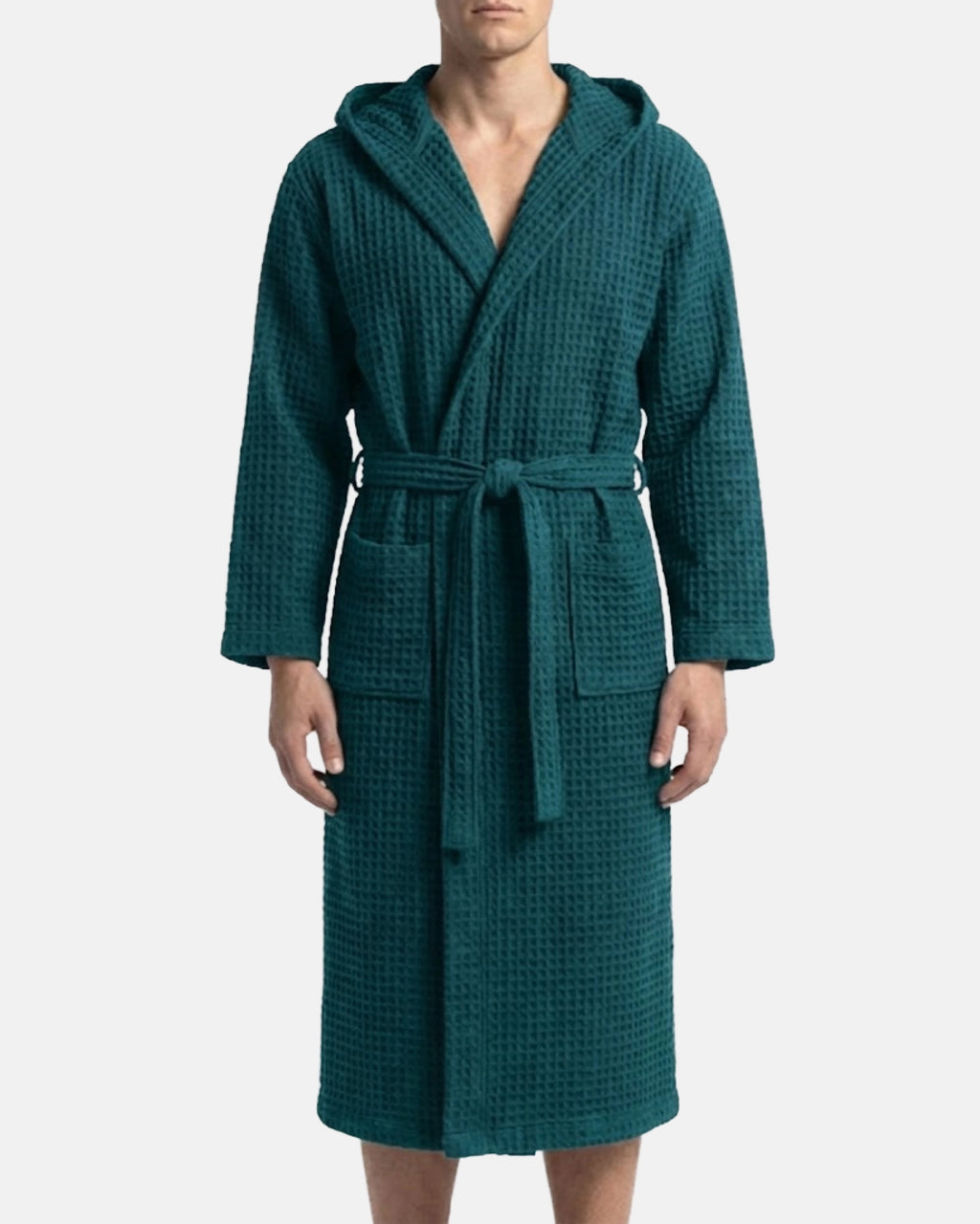 Dressing Gown Waffle Bleu Canal