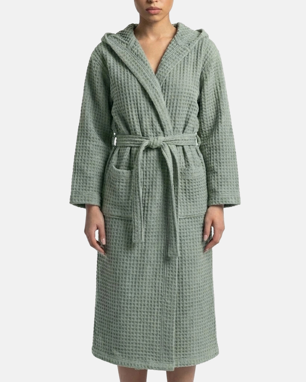 Dressing Gown Waffle Sauge Chaumont
