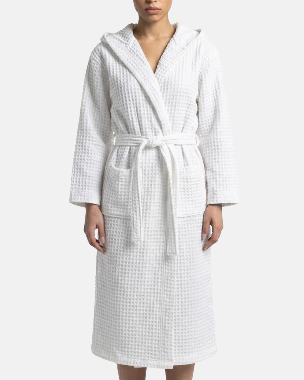Dressing Gown Waffle Blanc Molitor
