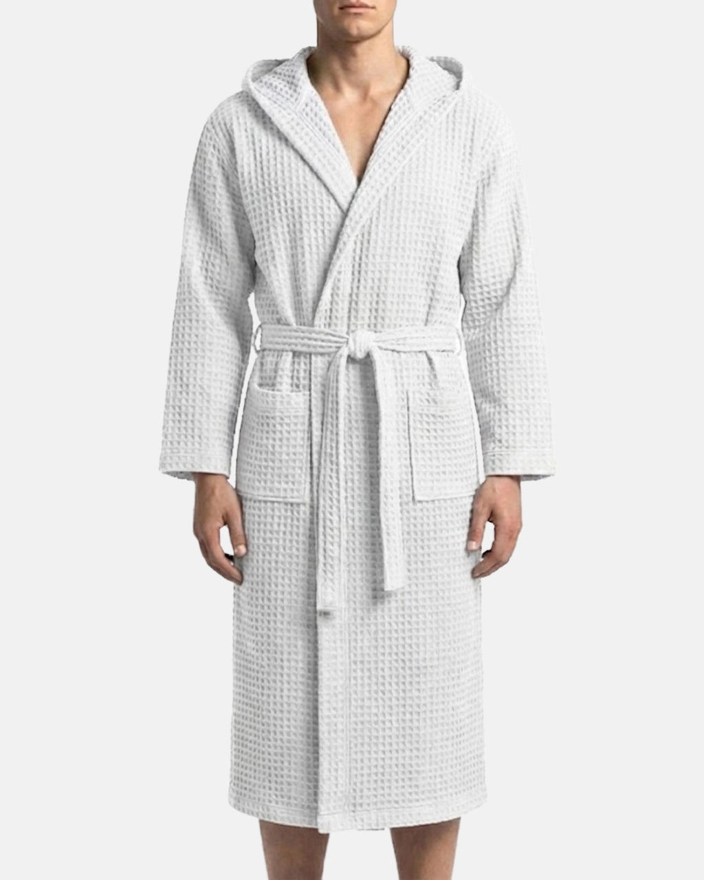 Dressing Gown Waffle Blanc Molitor