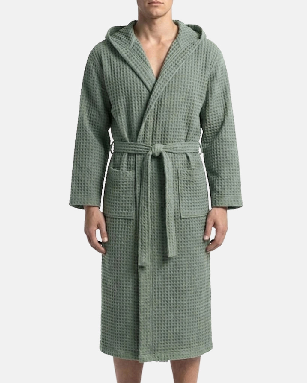 Dressing Gown Waffle Sauge Chaumont